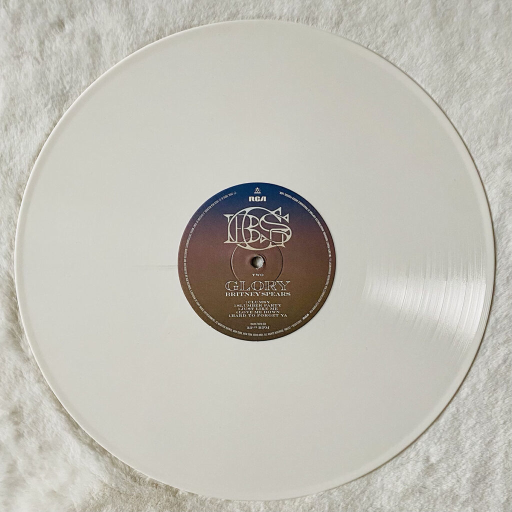 Britney Spears - Glory White Deluxe Vinyl Record 2