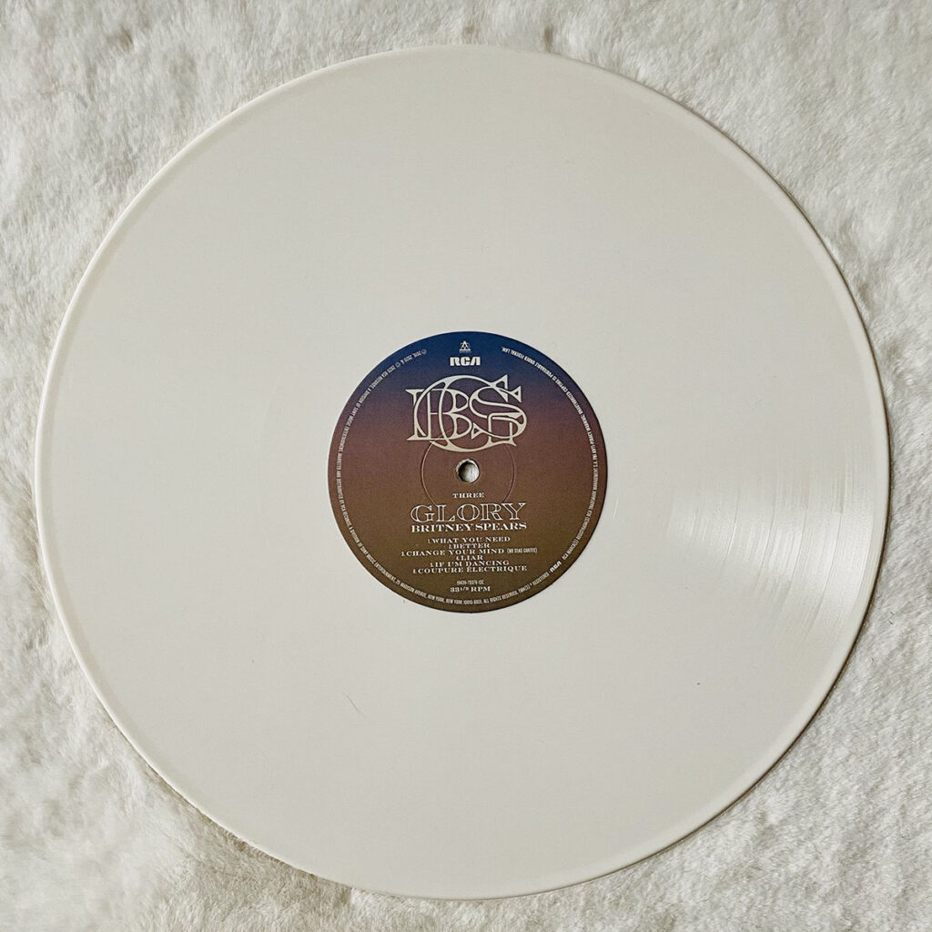 Britney Spears - Glory White Deluxe Vinyl Record 3